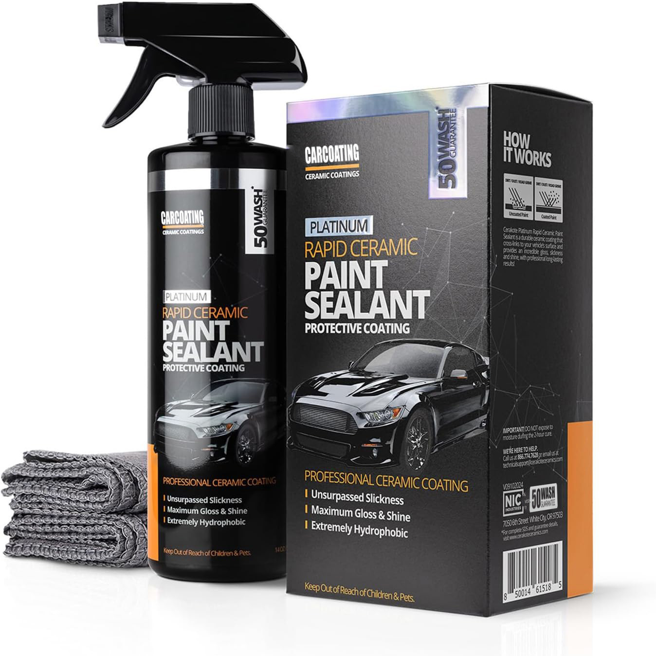 Car Wax Ceramic Coating - Platinum Rapid Ceramic Paint Sealant Spray