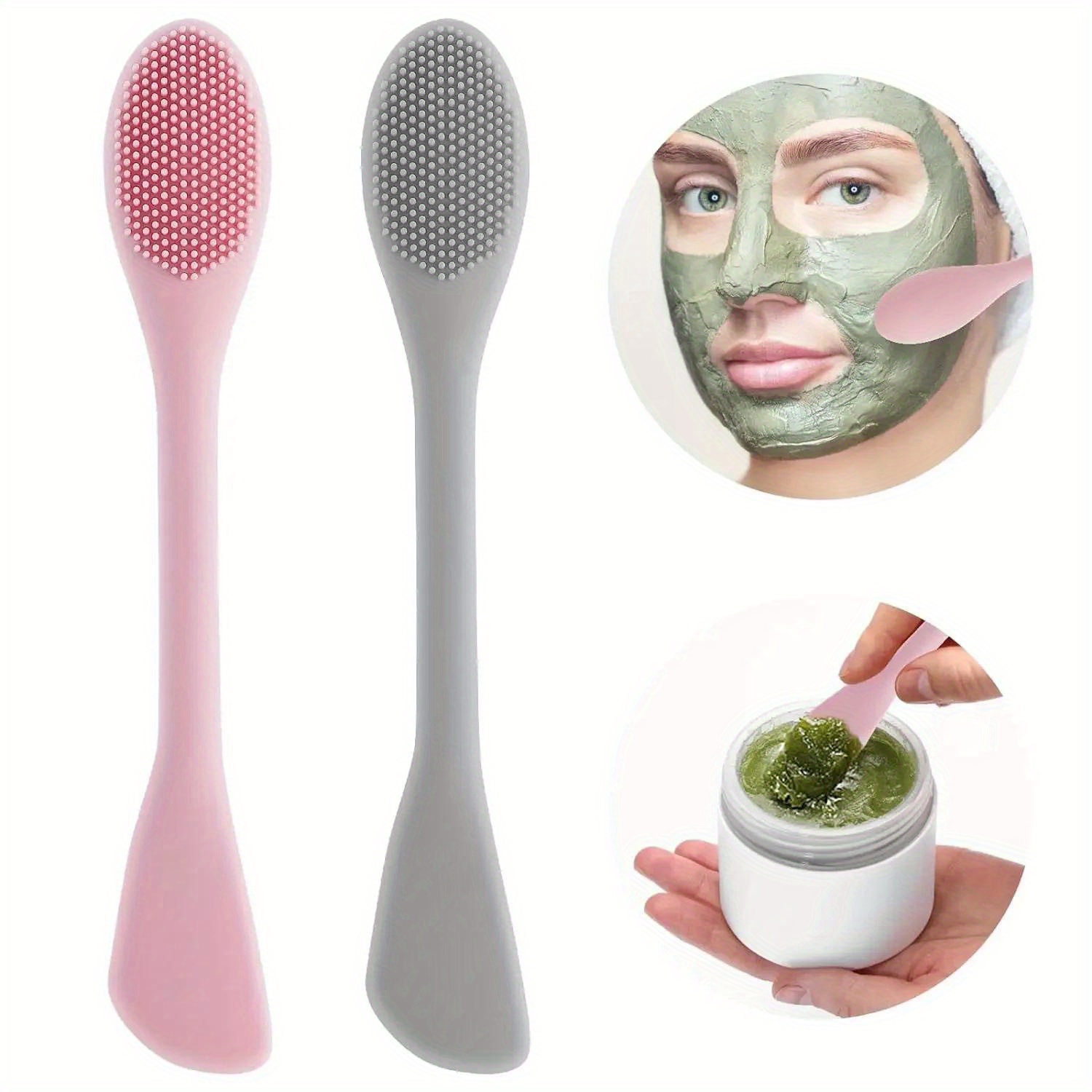 Double Head Facial Mask Brush  - Wax Applicator Pad review and price
