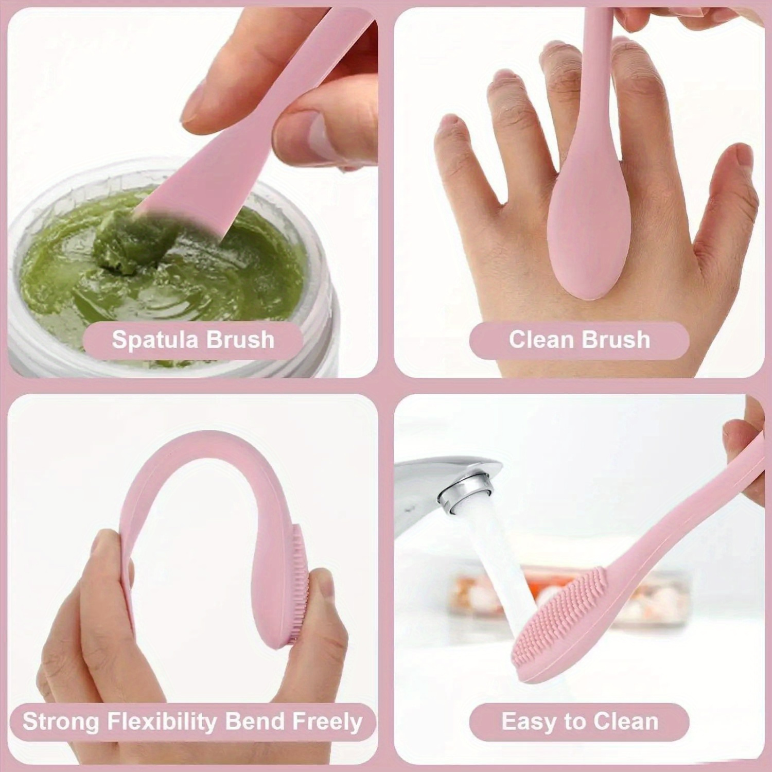 Double Head Facial Mask Brush  - Wax Applicator Pad review and price