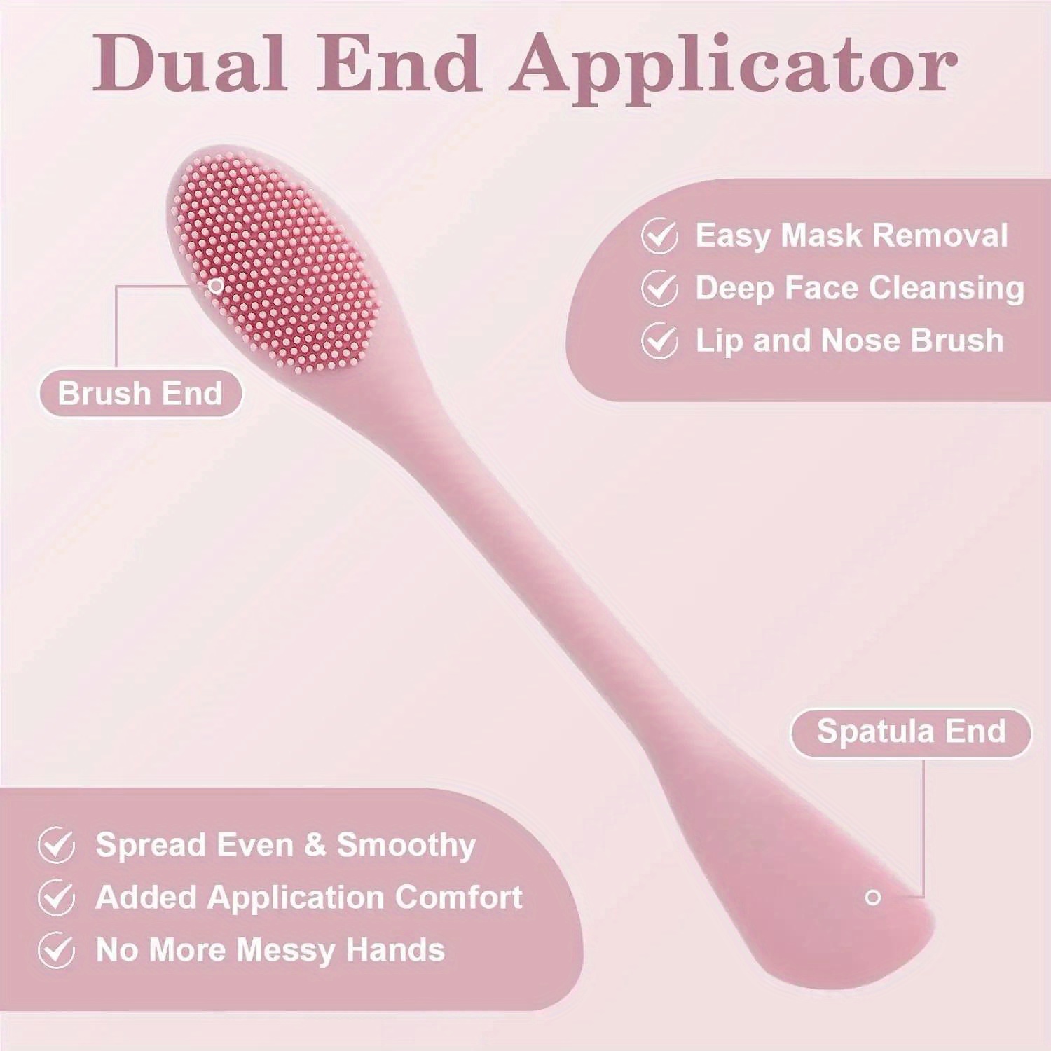 Double Head Facial Mask Brush  - Wax Applicator Pad review and price