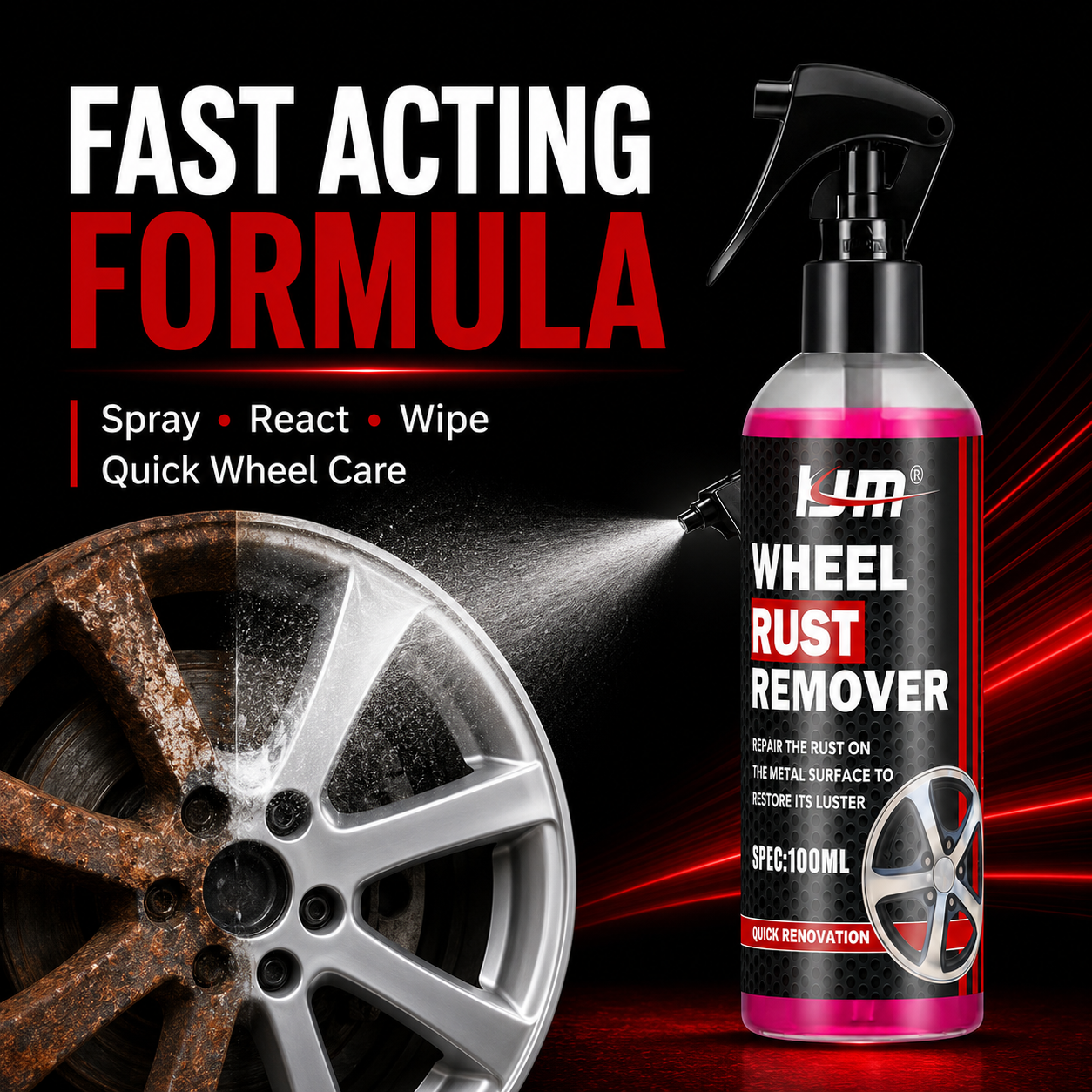 KJM Wheel Cleaner For Car Rims - Wheel Cleaner Alloy review and price