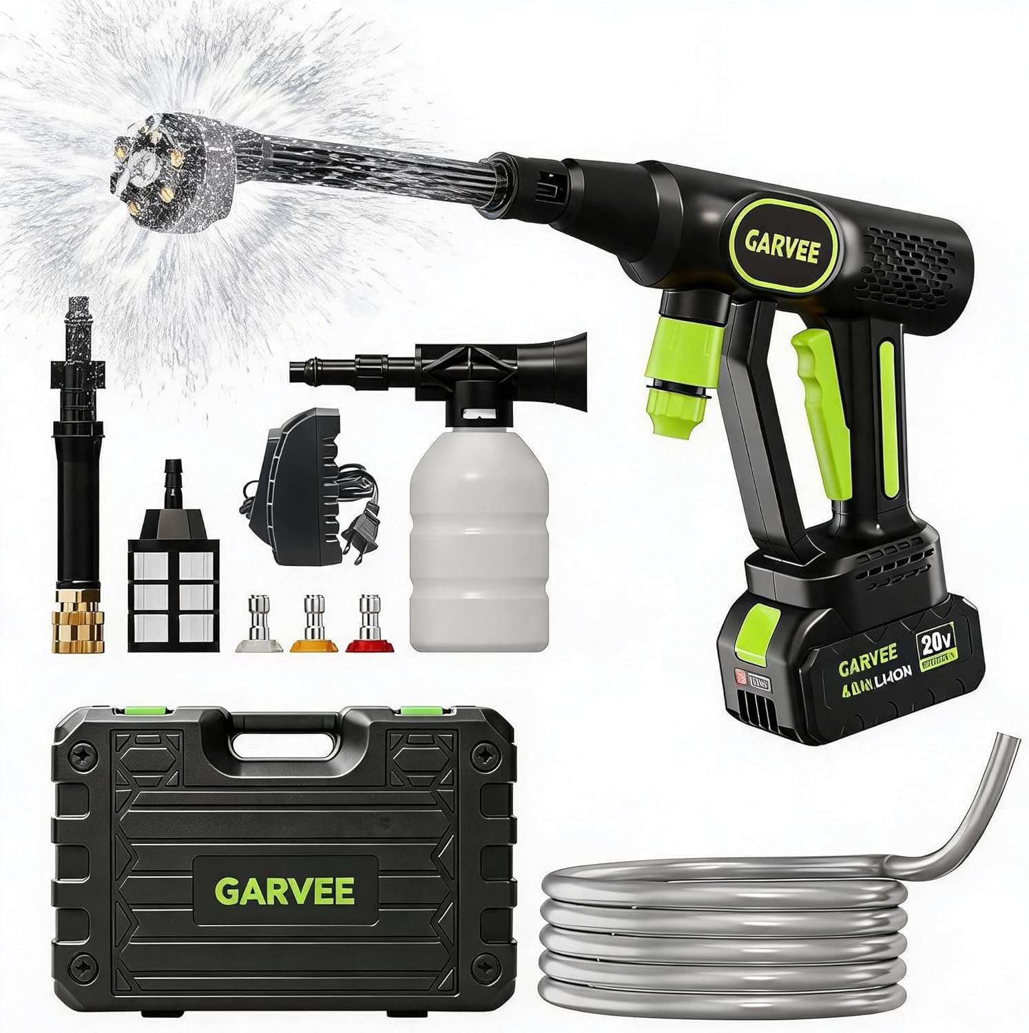 Cordless Pressure Washer, 320  - Foam Cannon Car Wash review and price