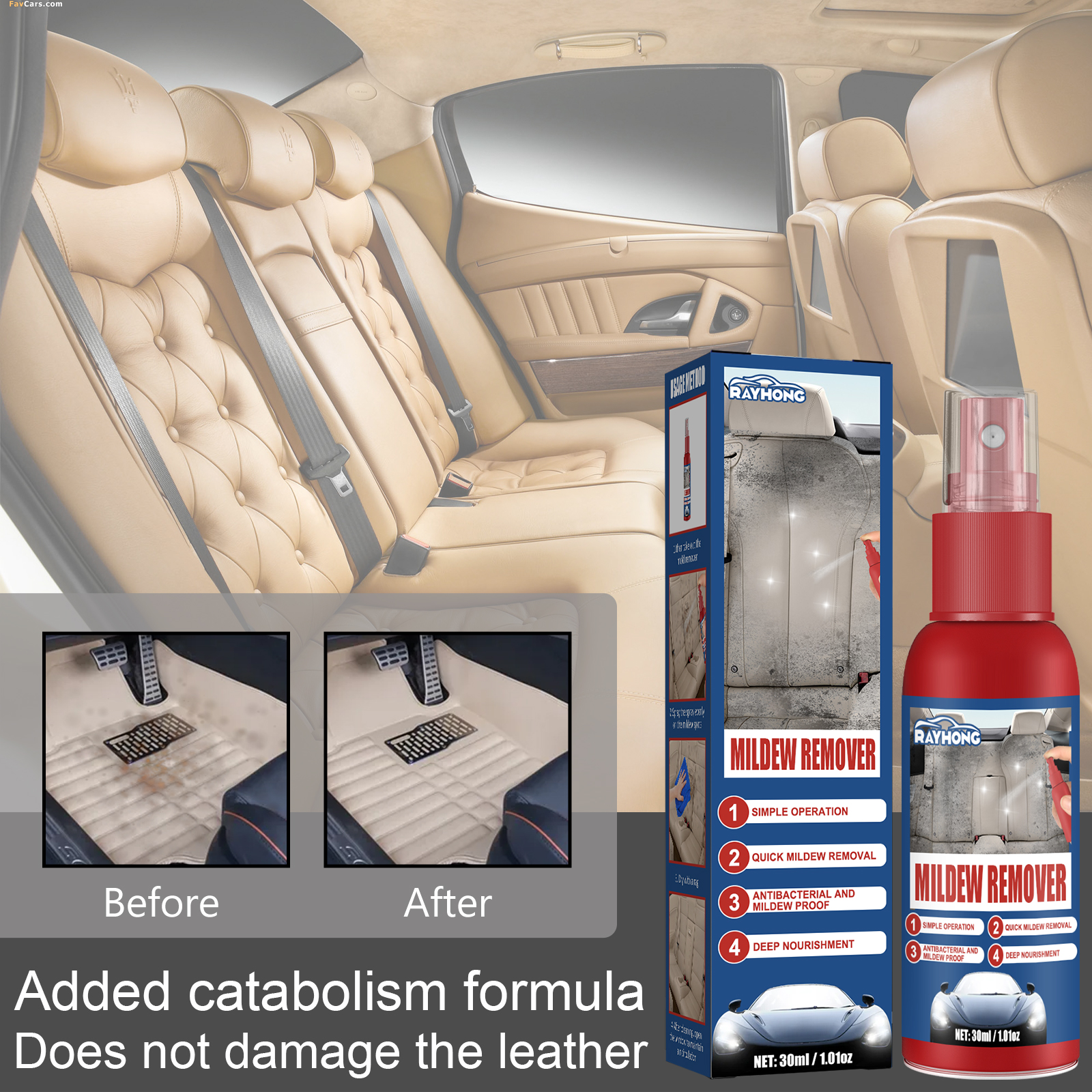 Car Mildew Remover Spray Multi - Seat Cleaner Fabric review and price